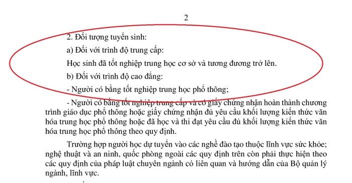 Ảnh chụp Thông tư 05/2021 của Bộ Lao động – Thương binh và xã hội.