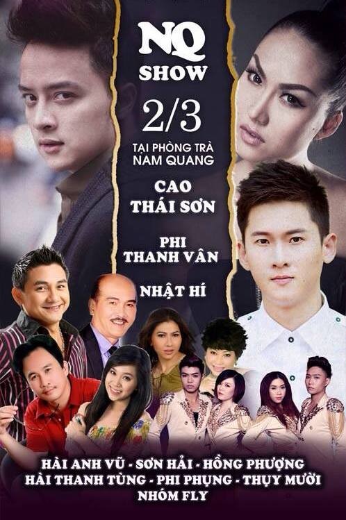 Poster có hình ảnh Nhật Hí sánh ngang Cao Thái Sơn và Phi Thanh Vân trong một liveshow sắp diễn ra