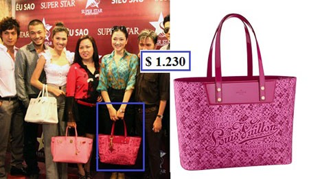 Ngoài ra, Nguyễn Thị Huyền cũng sở hữu thêm một sản phẩm khác của Louis Vuitton có tên Cosmic PM màu hồng. Túi Cosmic được sản xuất với ba màu: hồng, tím và xanh dương với giá khoảng 23,8 triệu đồng.