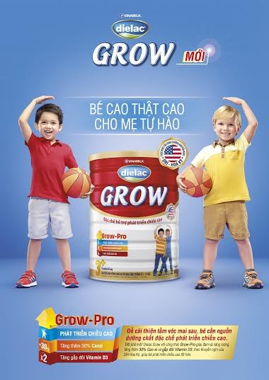 Sữa Dielac Grow mới của Vinamilk.