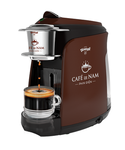 Sản phẩm “Phin Điện” CAFÉ de NAM mang đến một tách cà phê rang xay pha máy hoàn toàn đúng chất Việt (Vietnamo).