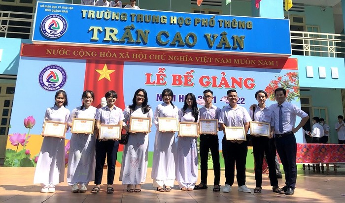 Học sinh Trường Trung học phổ thông Trần Cao Vân (Tam Kỳ, Quảng Nam). Ảnh: NTCC.