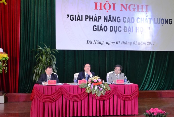 Hội thảo giải pháp nâng cao chất lượng giáo dục đại học tại Đà Nẵng ngày 7/1 được xem là &quot;hội nghị diên hồng&quot; của nghành giáo dục. Ảnh: An Nguyên