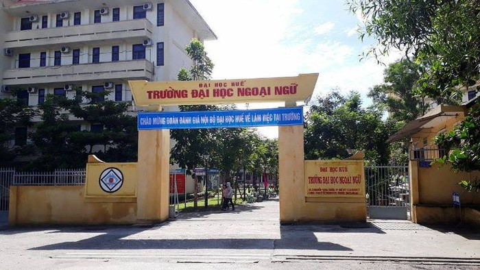 Trường Đại học Ngoại ngữ Huế, nơi xảy ra việc thu tiền sinh viên trái quy định. Ảnh: TL