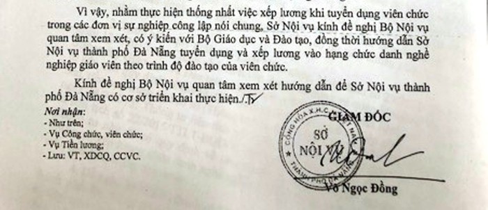 Đà Nẵng kiến nghị Bộ Nội vụ xem xét lại những quy định bất cập trong ba Thông tư liên tịch. Ảnh: TT