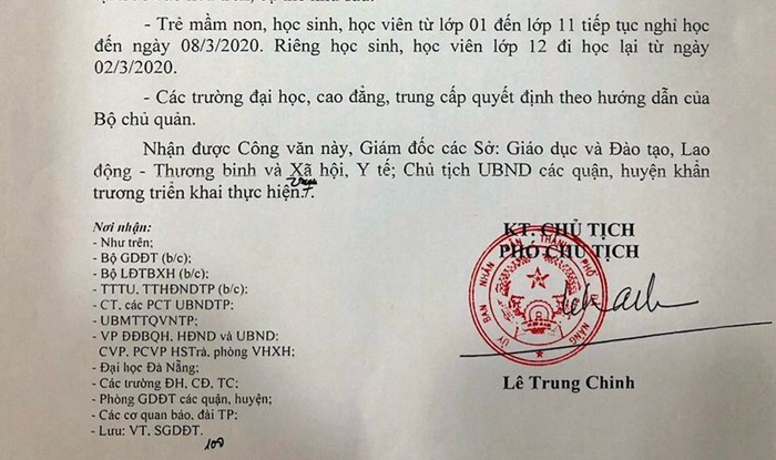 Học sinh lớp 12 trên địa bàn thành phố Đà Nẵng sẽ đi học trở lại từ ngày 2/3. Ảnh: TT