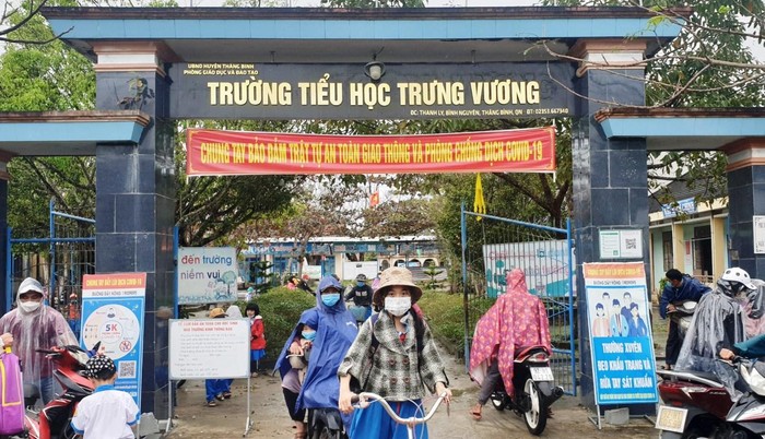 Trường tiểu học Trưng Vương, nơi xảy ra vụ việc Hiệu trưởng dùng tiền bán trú thu dư của phụ huynh để chi Tết. Ảnh: CTV