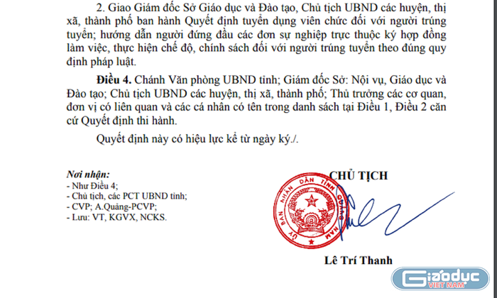 Quảng Nam hủy kết quả trúng tuyển của 42 thí sinh trúng tuyển kỳ thi tuyển viên chức ngành giáo dục. Ảnh: AN