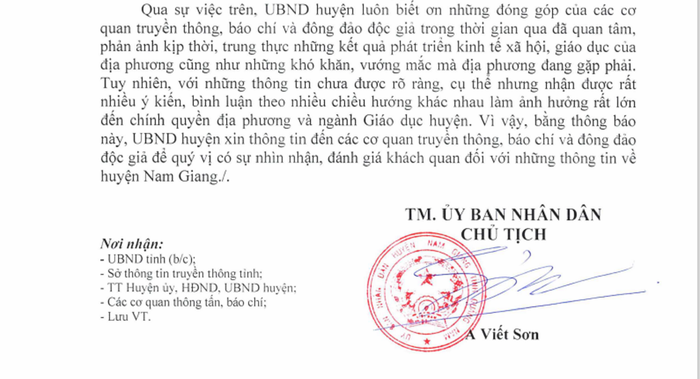 Ủy ban nhân dân huyện Nam Giang đã có thông tin chính thức về bức ảnh &quot;cơm trắng với thịt chuột&quot; gây xôn xao dư luận những ngày qua.