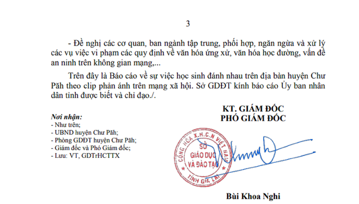 Trong ngày 22/9, Sở Giáo dục và Đào tạo Gia Lai đã có báo cáo Ủy ban nhân dân tỉnh về vụ bạo lực học đường này. Ảnh: MT