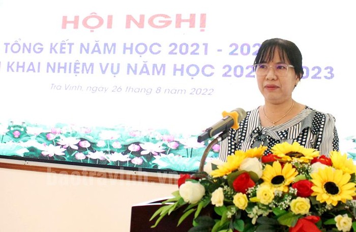 Bà Nguyễn Thị Bạch Vân - Giám đốc Sở Giáo dục và Đào tạo tỉnh Trà Vinh. Nguồn: Báo Trà Vinh