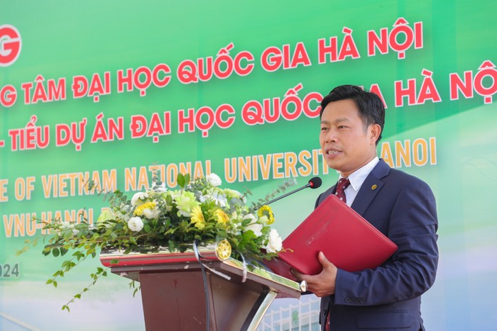 Giám đốc Đại học Quốc gia Hà Nội Lê Quân phát biểu tại buổi lễ 2.jpg