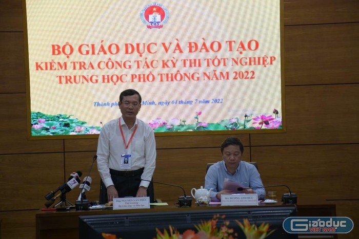 Thứ trưởng Nguyễn Văn Phúc phát biểu kết luận buổi làm việc (ảnh: P.L)