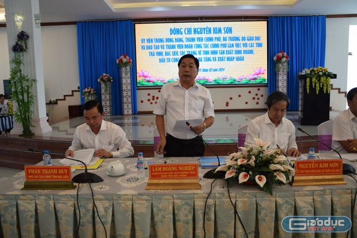 Lãnh đạo tỉnh Sóc Trăng phát biểu (ảnh: Thắng Lợi) gdvn_toancanhlv3.jpg