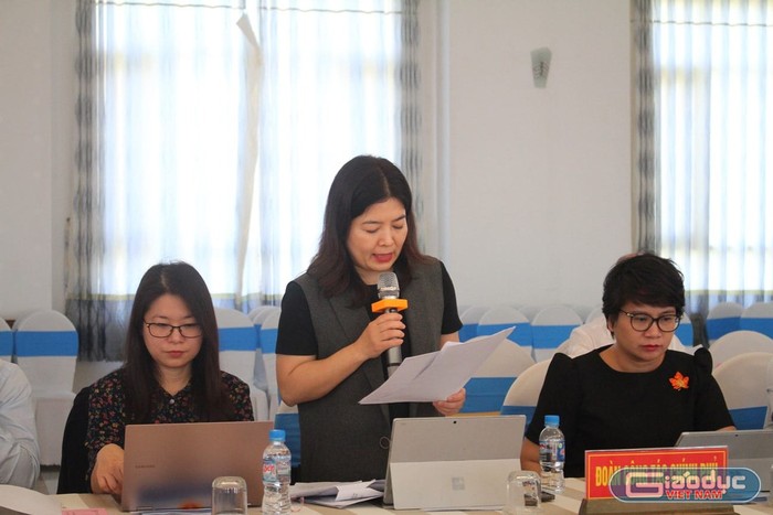 Đại diện Bộ, ngành phát biểu tại buổi làm việc (ảnh: Thắng Lợi) gdvn_toancanhlv5.jpg