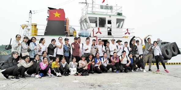 Một chuyến tham quan của sinh viên chuyên ngành Kỹ thuật an toàn hàng hải. Ảnh: NTCC. Thăm quan.jpg