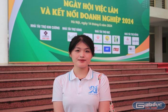 Trần Thị Kim Anh, sinh viên năm 3 Khoa Du lịch và Ngoại ngữ, Học viện Nông nghiệp Việt Nam. Ảnh: CA GDVN_Kim Anh.JPG