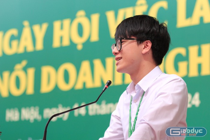 Trần Đức Minh, sinh viên Khoa Kinh tế và Phát triển nông thôn, Học viện Nông nghiệp Việt Nam. Ảnh: CA GDVN_Tran Duc Minh.JPG
