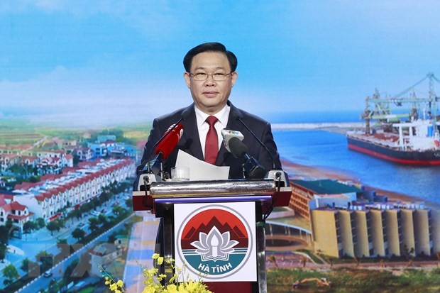 Chủ tịch Quốc hội Vương Đình Huệ phát biểu. (Ảnh: Doãn Tấn/TTXVN)