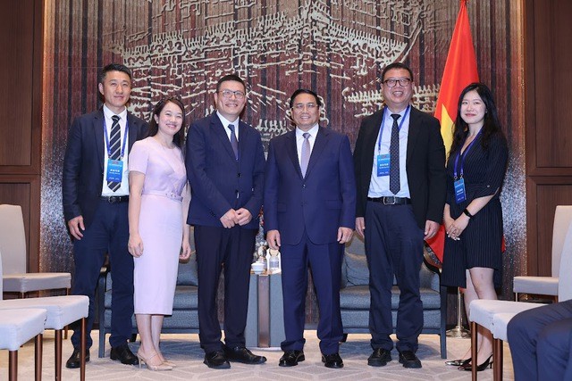 Thủ tướng tiếp Chủ tịch Tập đoàn Texhong. Ảnh: VGP/Nhật Bắc.