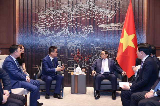 Thủ tướng tiếp Chủ tịch Tập đoàn Trường Thành Cheng Jinkui. Ảnh: VGP/Nhật Bắc