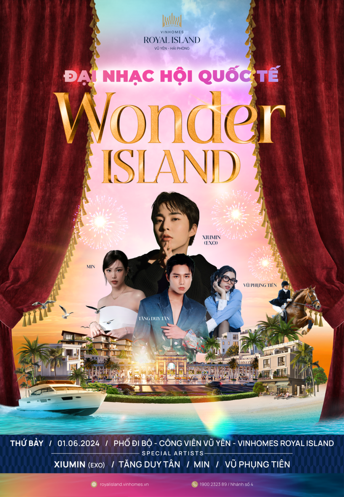 Đại nhạc hội Wonder Island lần đầu tiên được tổ chức tại Hải Phòng quy tụ ngôi sao nổi tiếng Hàn Quốc và Việt Nam, khai mở điểm đến đẳng cấp quốc tế tại Việt Nam. Su kien Vu Yen_Anh7.png