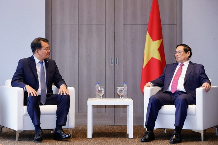 Thủ tướng hoan nghênh dự định hợp tác, hỗ trợ, chuyển giao công nghệ của Tập đoàn với Tổng Công ty dược Việt Nam. Ảnh: VGP/Nhật Bắc 12.jpg