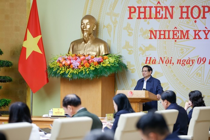 Thủ tướng Phạm Minh Chính đánh giá năm 2024, đất nước ta đã đạt kết quả toàn diện trên tất cả các lĩnh vực. Ảnh: VGP/Nhật Bắc