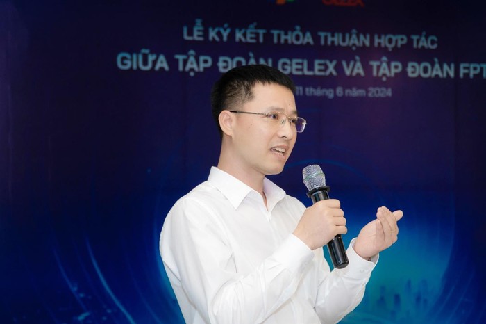 Ông Nguyễn Trọng Hiền - Chủ tịch Hội đồng quản trị Tập đoàn GELEX phát biểu tại Lễ ký kết thỏa thuận hợp tác.