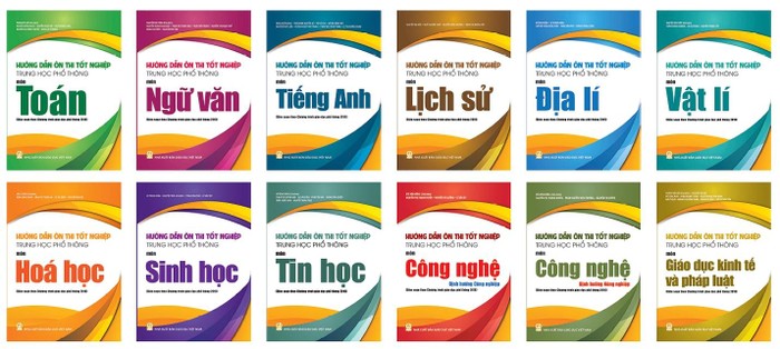 Trọn bộ 12 cuốn trong bộ sách Hướng dẫn ôn thi tốt nghiệp trung học phổ thông.