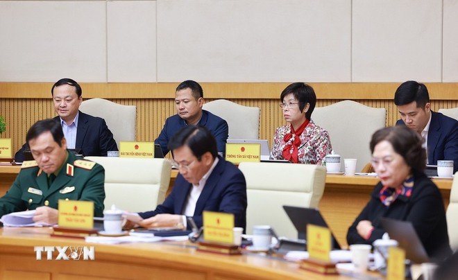 Các thành viên Chính phủ tham dự phiên họp. (Ảnh: Dương Giang/TTXVN) Các thành viên Chính phủ tham dự phiên họp. (Ảnh: Dương Giang/TTXVN)