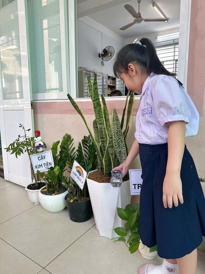 Khi trẻ em được dạy cách bảo vệ môi trường từ nhỏ, các em sẽ hình thành thói quen tốt, từ đó lan tỏa tinh thần sống xanh đến gia đình và cộng đồng. hsAuDuongLan.giaoduc.net.vn.jpg