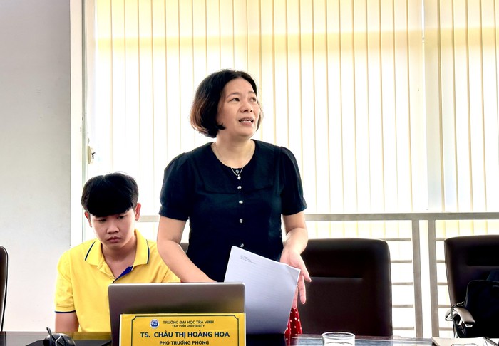 Tiến sĩ Châu Thị Hoàng Hoa, Trưởng phòng Phòng Xúc tiến Dự án, Trường Đại học Trà Vinh kiêm Giám đốc Viện Văn hóa và Ngôn ngữ Hàn Quốc King Sejong - Trà Vinh. (Ảnh: Cổng thông tin điện tử tỉnh Trà Vinh) 497fddcf78e8a7b6fef9.jpg