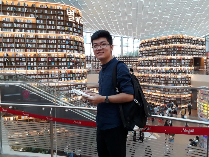 Anh Trần Tùng Ngọc hiện đang theo học Thạc sĩ chuyên ngành Đông Á học tại Đại học Sungkyunkwan Hàn Quốc theo diện học bổng chính phủ Hàn. Ảnh: Tác giả cung cấp