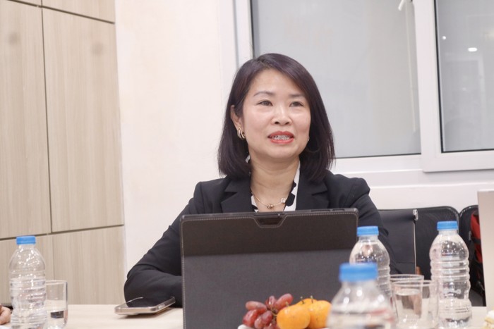 Phó giáo sư, Tiến sĩ Vũ Thị Hiền - Phó Hiệu trưởng Trường Đại học Ngoại thương. Ảnh: Doãn Nhàn _MG_4723.jpeg