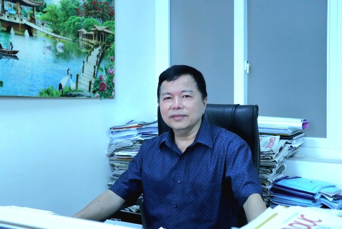 Tiến sĩ Phạm Trí Thành – Chủ tịch Hội đồng trường Trường Đại học Sân khấu – Điện ảnh Hà Nội. Ảnh: Thùy Trang. 4bc484664229e577bc38.jpg