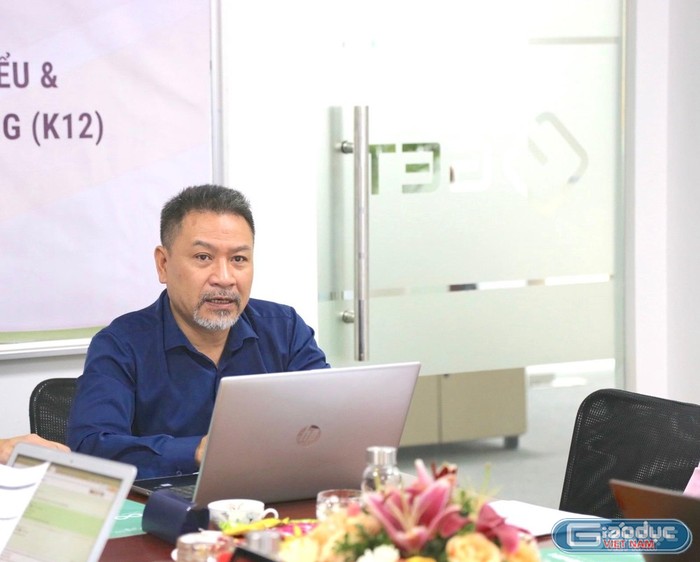 Tiến sĩ Tôn Quang Cường - Chủ nhiệm khoa Công nghệ giáo dục, Trường Đại học Giáo dục (Đại học Quốc gia Hà Nội). Ảnh: Thiên Nhi gdvn-222-1851.jpg