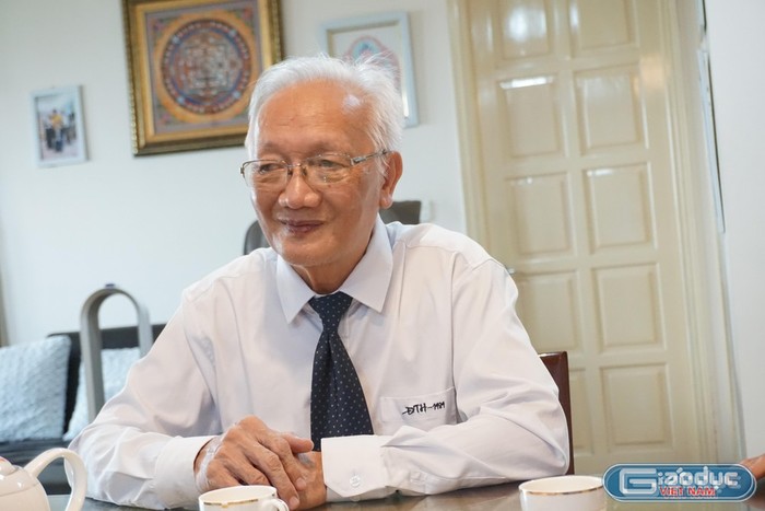 Tiến sĩ Nguyễn Tùng Lâm - Chủ tịch Hội đồng Giáo dục Trường Trung học phổ thông Đinh Tiên Hoàng. (Ảnh: Nguyên Phương) gdvn-tiensinguyentunglam-2-791.jpg