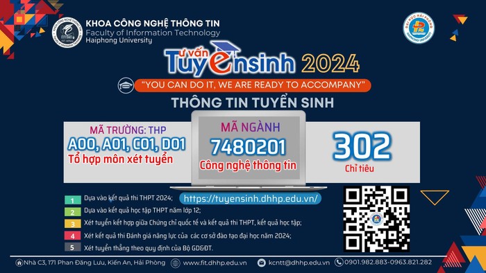 Thông tin tuyển sinh của Khoa Công nghệ thông tin trong năm 2024 (Ảnh: ĐN) khoa-cntt-dhhp.jpg