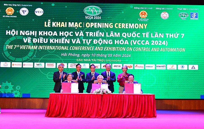 Ký kết biên bản ghi nhớ giữa Hội Tự động hóa Việt Nam, Sở Khoa học và Công nghệ Hải Phòng và Liên hiệp các Hội Khoa học và Kỹ thuật Hải Phòng (Ảnh: TK) hoi-thao-ky-ket.jpeg