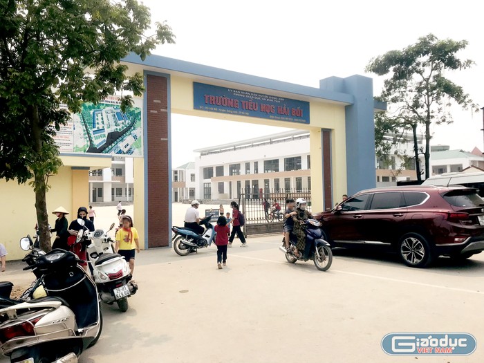Trường Tiểu học Hải Bối hiện có hơn 2.000 học sinh học tập. (Ảnh: NP) gdvn_th-hai-boi-24.jpg