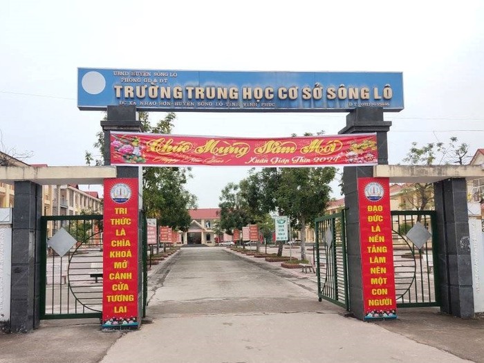 Trường Trung học cơ sở Sông Lô. Ảnh: songlo.edu.vn