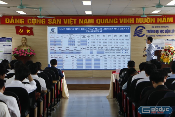 Khoa Kỹ thuật điện, Trường Đại học Điện lực thường xuyên tổ chức nhiều Hội nghị sinh viên nghiên cứu khoa học. Ảnh: M.Q.